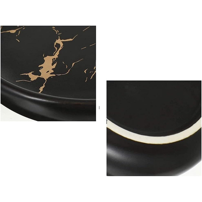 Керамічна мильниця FülleMore з ефектом мармуру, чорна, 11.2x2.2 см