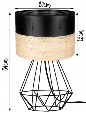 Стильна настільна нічна лампа з абажуром у стилі бохо: сучасний ротан та солома, Loft LED