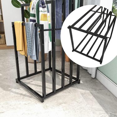 Сумка-організатор для рушників JURMERRY - підставка для рушників на 5 ярусів, чорна, аксесуари для ванної кімнати