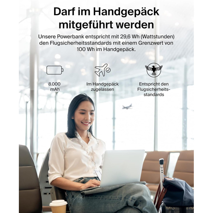 Belkin BoostCharge Pro Powerbank 10000mAh з Qi2, MagSafe, вбудований стійка, для iPhone 17, Air, 16, 15, 14, Pixel та інших – білий