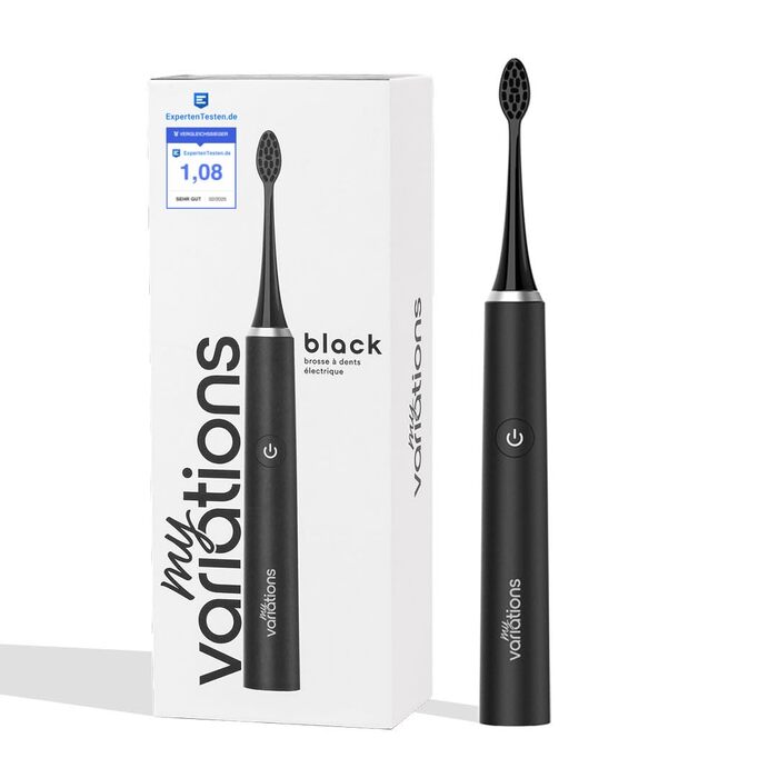 Електрична зубна щітка My Variations чорна: 5 режимів, таймер 2 хв, акумулятор на місяць