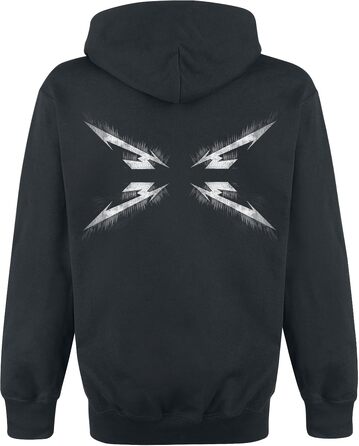 Чоловічий худі Metallica з принтом Spiked Logo, чорний, офіційний мерч гурту, розмір XL