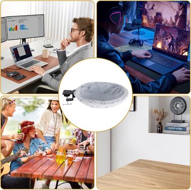 Крісло-гамак для кота на стіл - обертається на 360° та регулюється по висоті, зручний котячий кошик, знімний стійкий підставник, м'яка котяча гамачок для дому та офісу (Білий) (Сірий)