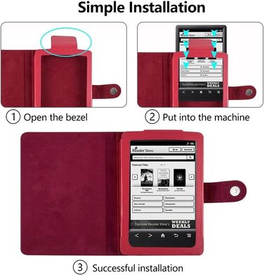 Чохол-сумка для Sony eBook PRS-T3/T2/T1/650/600/505 6 дюймів, чорний