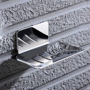 Тримач для мила Celbon SUS 304 з нержавіючої сталі, кріплення 3M, хромований, без свердління для ванної кімнати