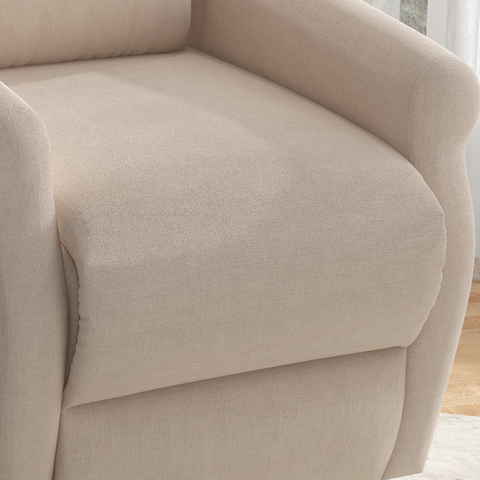 HOMCOM Electric Reclining Chair with Lie-Flat Function, Senior Recliner with Lift Assist, Up to 200kg, 72.5x94x109cm, Cream