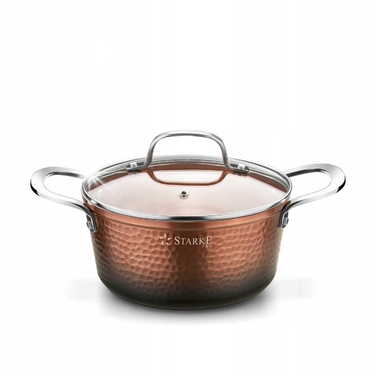 Міцний сотейник для духовки та індукції Starke Pro Glossy Copper, 1,6 л, 18 см