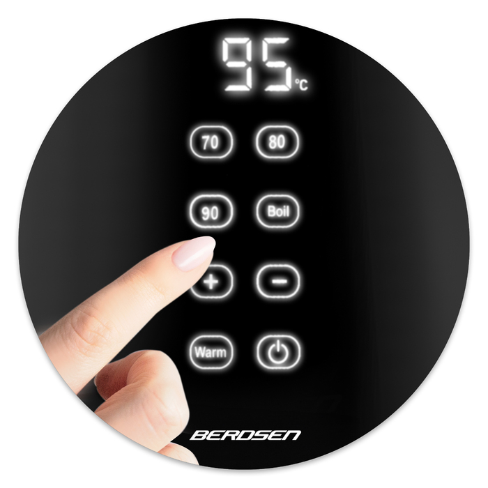 Електричний чайник Berdsen BD-706 2200Вт 1,7л, BPA Free, сенсорне керування та регулювання температури