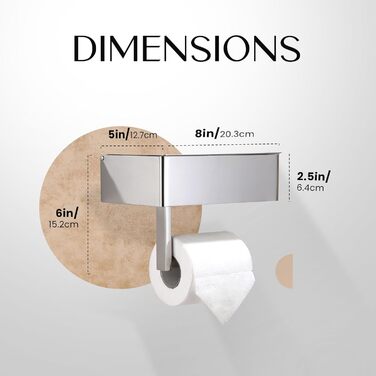 Day Moon™ Toilet Paper Holder Wood, Wet Tissue Box - Toilet Paper Holder with Wet Tissue Box, Toilet Paper Holder with Shelf Dark Wood With Storage