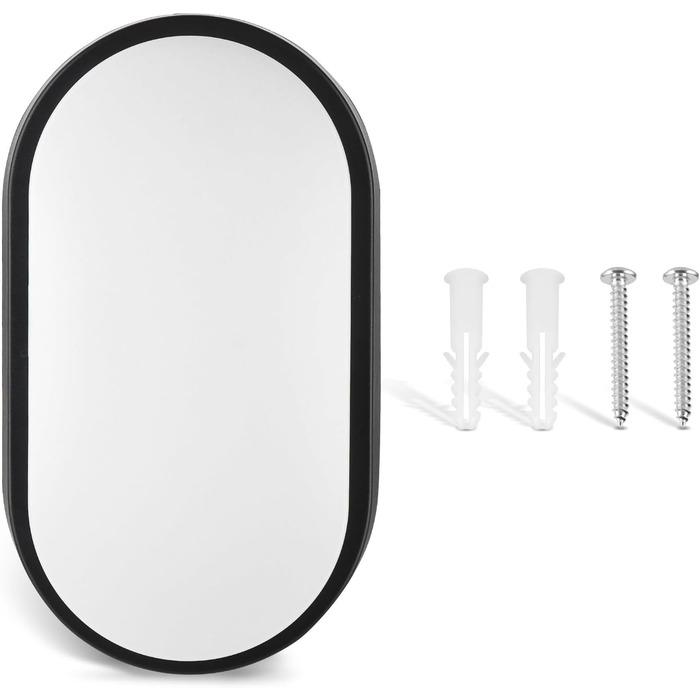 LED світильник настінний овальний 18W 4000K IP65 з чорною рамкою для дому, офісу, ванної кімнати, саду та інших приміщень