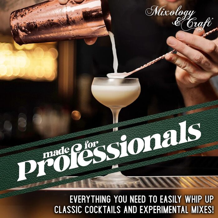 Набір бармена з махогоні та нержавіючої сталі (10 предметів) | Преміум бар-аксесуари: шейкер, інструменти, коробка | Для дому, вечірки, весілля | Елегантний подарунковий набір