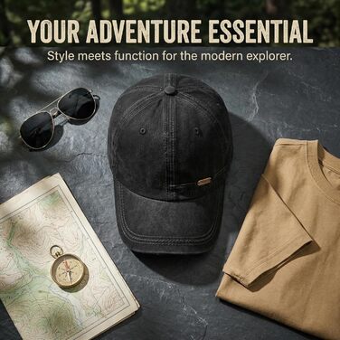 Кепка бейсболка YAMEE унісекс чорного кольору, для чоловіків та жінок, підходить для активного відпочинку, риболовлі та кемпінгу