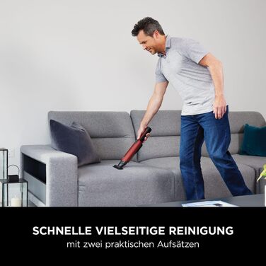 Shark WandVac 2.0 Бездротовий міні-пилосос, ручний, WV270EU. Компактний, легкий, з насадкою для щілин та універсальною насадкою. Час роботи: 15 хвилин, помаранчевий колір.