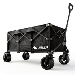Візок-садовий LEWANJA Bollerwagen 250л, 200кг, гальма, регульована ручка - для кемпінгу, пляжу, саду