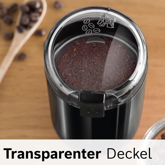 Кавомолка Bosch TSM6A013B, 75 г, чорна. Single