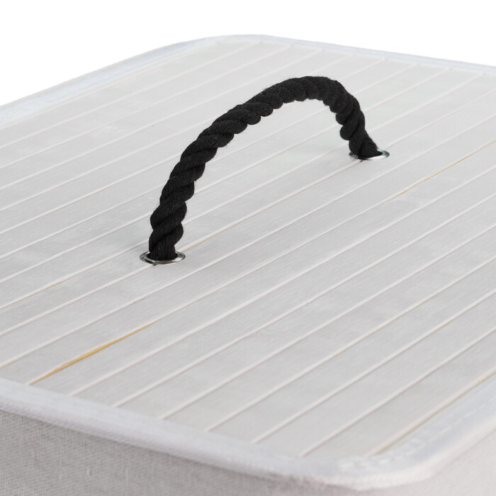 Relaxdays Bamboo Laundry Basket Rectangular