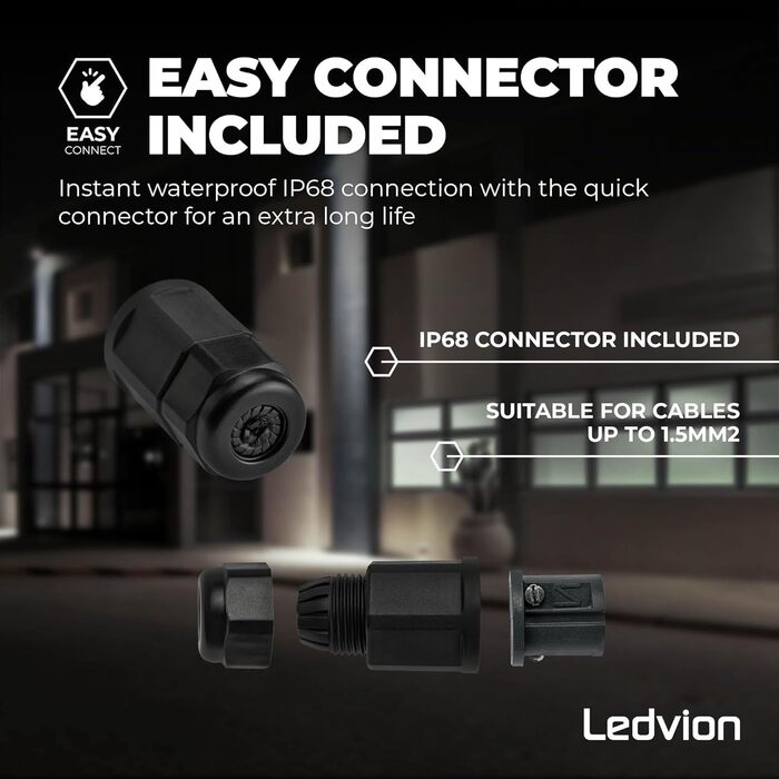 Світлодіодний прожектор Ledvion 100 Вт, 12000 Лм, IP65, 4000K, швидкий монтаж