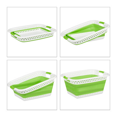 Relaxdays Folding Laundry Basket