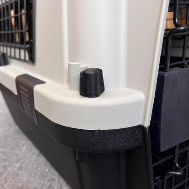 Пластиковий переноска для собак та котів, портативна, для подорожей, без коліс, світло-коричневий