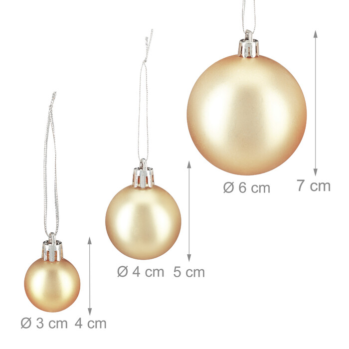 Relaxdays Set of 100 Christmas Baubles