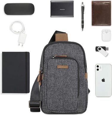 Сумка Bugatti Luce Crossbody Grey (сіра) - через плече