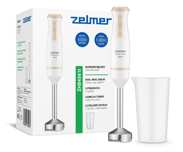 Погружний блендер Zelmer ZHB4561I 800 Вт, білий