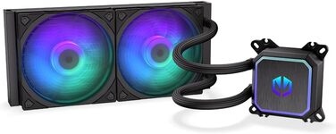Система водяного охолодження Endorfy Navis F240 ARGB – 240мм радіатор, PWM-насос, 2 вентилятори Fluctus 140 PWM ARGB, сумісна з Intel LGA 1700/1200/115x та AMD AM5/AM4