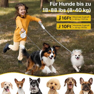 Рулетка для собак Active Brake 5м - міцна левка для середніх та великих собак до 60 кг