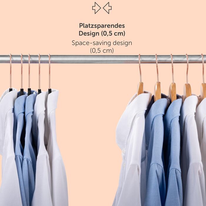 Blumtal Clothes Hangers 50 Pieces - Velvet Clothes Hangers 360° Swivel and Load-Bearing - Space-Saving and Non-Slip Clothes Hangers - Black Clothes Hangers with Velvet Cover - Velvet Hangers - Black Velvet Clothes Hangers