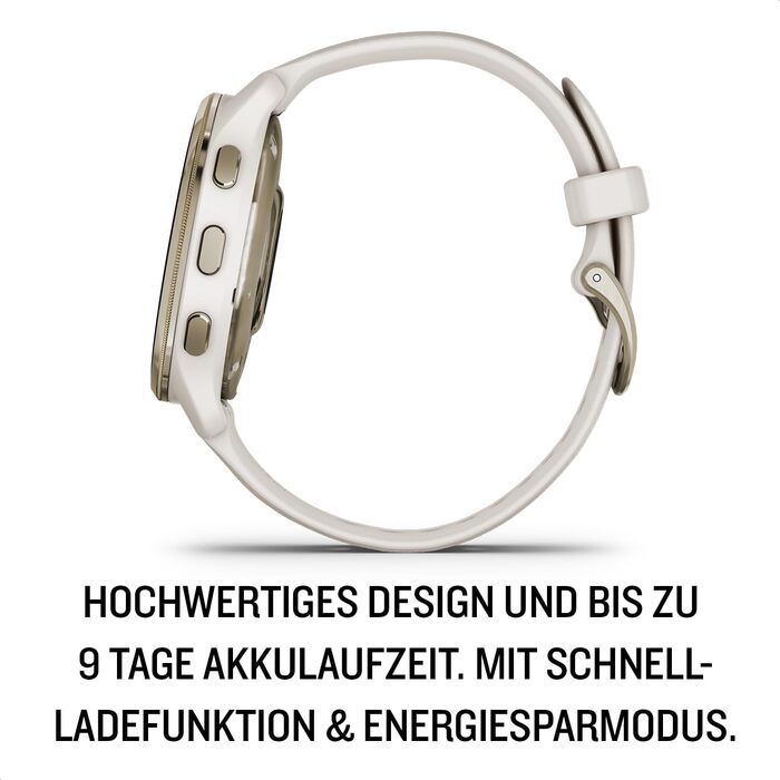 Розумний годинник Garmin Venu 2 Plus: GPS, фітнес, AMOLED, 25+ спортивних режимів, Music Pay (слонова кістка/кремовий)