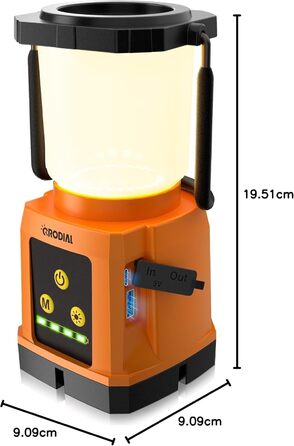CRODIAL LED Camping Lantern Rechargeable, Camping Essentials 5000mAh Power Bank, Waterproof Camping Tent Light, Lanterns for Power Outages, Hurricane, Emergency, Hiking, Outdoor