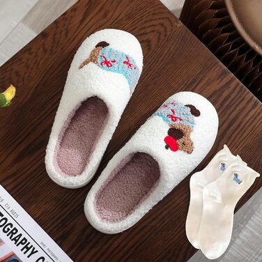 Теплі домашні тапочки з меморі-піною та набором милих шкарпеток з коргі для жінок, антиковзкі, для дому та сну (38–43)