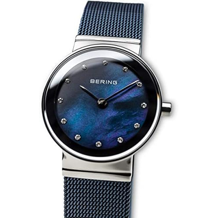 Жіночий кварцовий годинник Bering Classic 10126 зі сталевим корпусом 26 мм, міланським плетінням та сапфіровим склом, 5 ATM