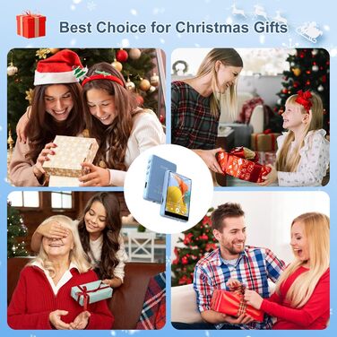 MP3-плеєр 64GB Bluetooth 5.3 з сенсорним екраном 2.4' для дітей, FM-радіо, запис голосу, Line-In (Чорний, Синій)