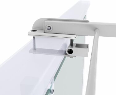 Сушарка для білизни Foxydry Duo для балкона, тераси та перил, біла, 102 см, нержавіюча сталь/алюміній