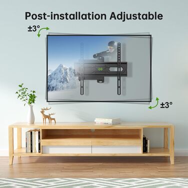Кріплення для телевізора USX-MOUNT XMM902: поворотне, нахилене, для плоских та вигнутих телевізорів до 35 кг, VESA 400x400 мм (26-55 дюймів)
