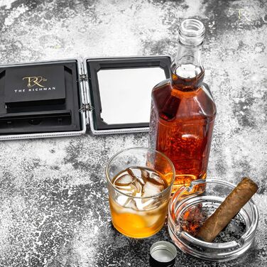 Набір для нюхання 'The Richman Premium' – розкішний магнітний комплект: скляна трубочка, дзеркало, картка, 9 магнітних частин для швидкого очищення, стильний та компактний дизайн