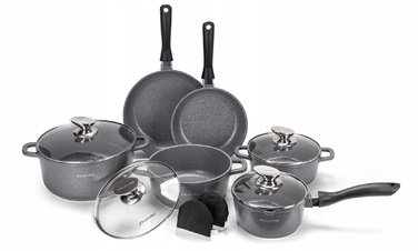 Набір кастрюль та сковорідок Kamille, 10 предметів, для індукційних та газових плит