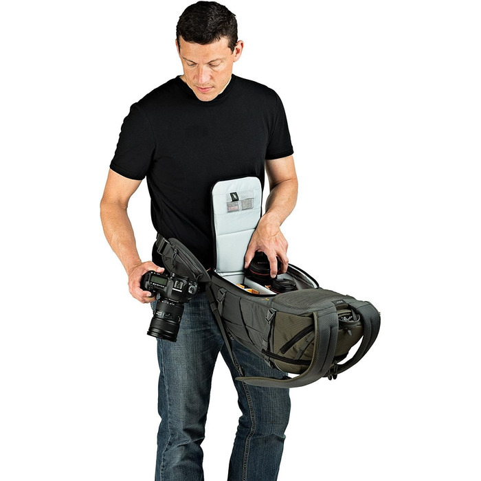 Рюкзак Lowepro Flipside Trek 350 AW - фоторюкзак для DSLR, об'єктивів, планшета та аксесуарів (сірий)