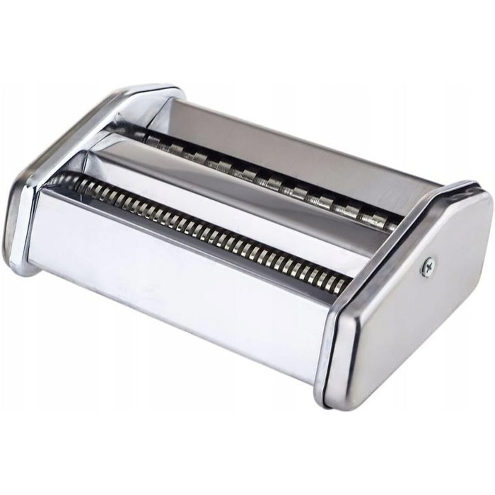 Maestro MR-1679R Pasta Machine, Manual Fresh Pasta Maker, Noodle Cutter, Stainless Steel, 8 Thickness Settings, Ravioli Attachment, Easy to Use for Home, Lasagna, Spaghetti, Noodles