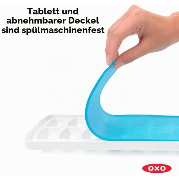 Силіконова форма для льоду OXO Good Grips з кришкою, герметична, для маленьких закруглених кубиків