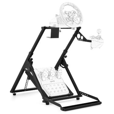 Стенд для керма CO-Z WS02-24: сумісний з Logitech G920/G27/G25/G29, Thrustmaster T80/T150/TX/F430, з кріпленням для перемикача передач, регульована висота, для гоночних симуляторів