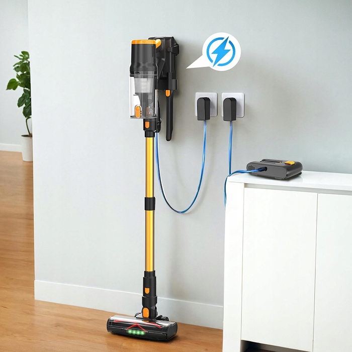 Вертикальний пилосос Blossom DSV112A 600W 55000PA, жовтий/золотий