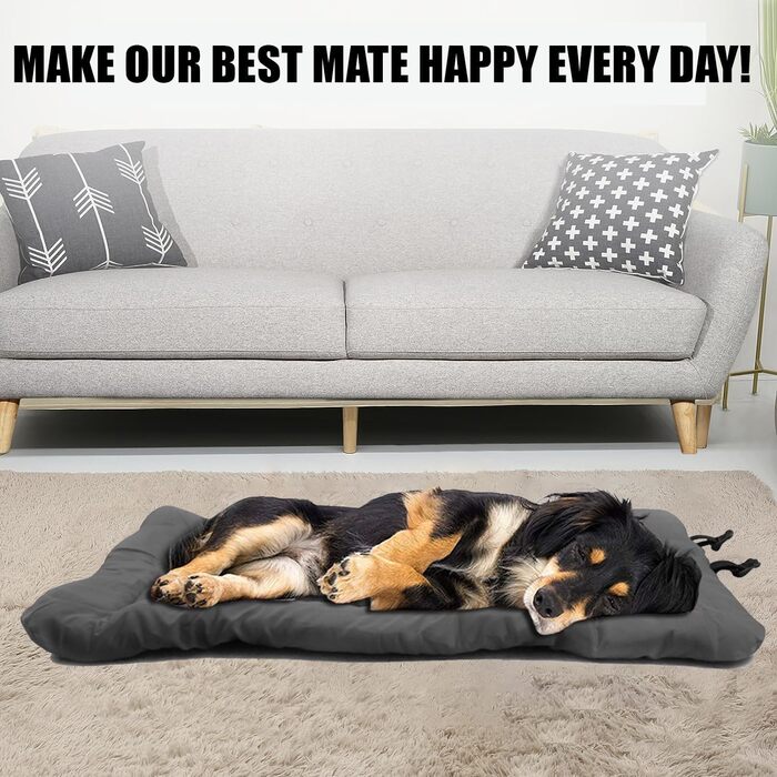 Килимок для собак Norhogo: портативна вологостійка лежанка для подорожей, 90x60 см, сірий