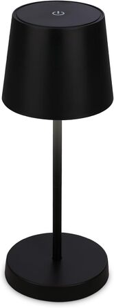 LED лампа BRILONER настільна бездротова, диммирувана торшер, USB-C, для дому та кемпінгу, Ø105x260 мм, чорна