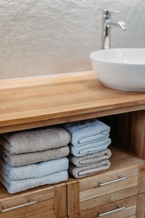 Liebenstein® Premium Towel Set - in beige - 2 shower towels 70x140 cm and 2 hand towels 50x100 cm made of finest cotton with 550 g/m² - exceptionally soft and absorbent