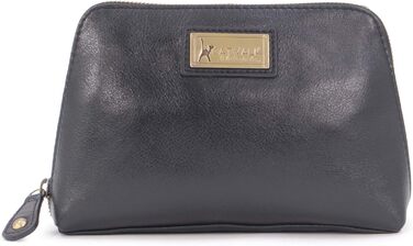 Сумка-косметичка Catwalk Collection Emma чорного кольору, середнього розміру, з натуральної шкіри для ручної сумки