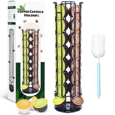 Тримач для капсул YUTUY на 32 шт. Обертовий стенд для капсул кави, чорний