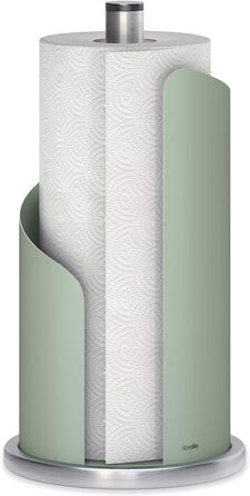 stardis Kitchen Roll Holder, Stainless Steel/Matte Coated, Ø 15 cm, Roll Holder Agave Green