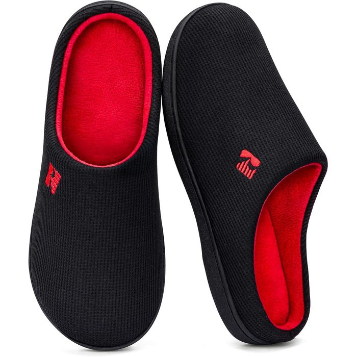 Чоловічі халапи RockDove Original з двокольоровою підошвою з memory foam, 46/47 EU, чорний та червоний